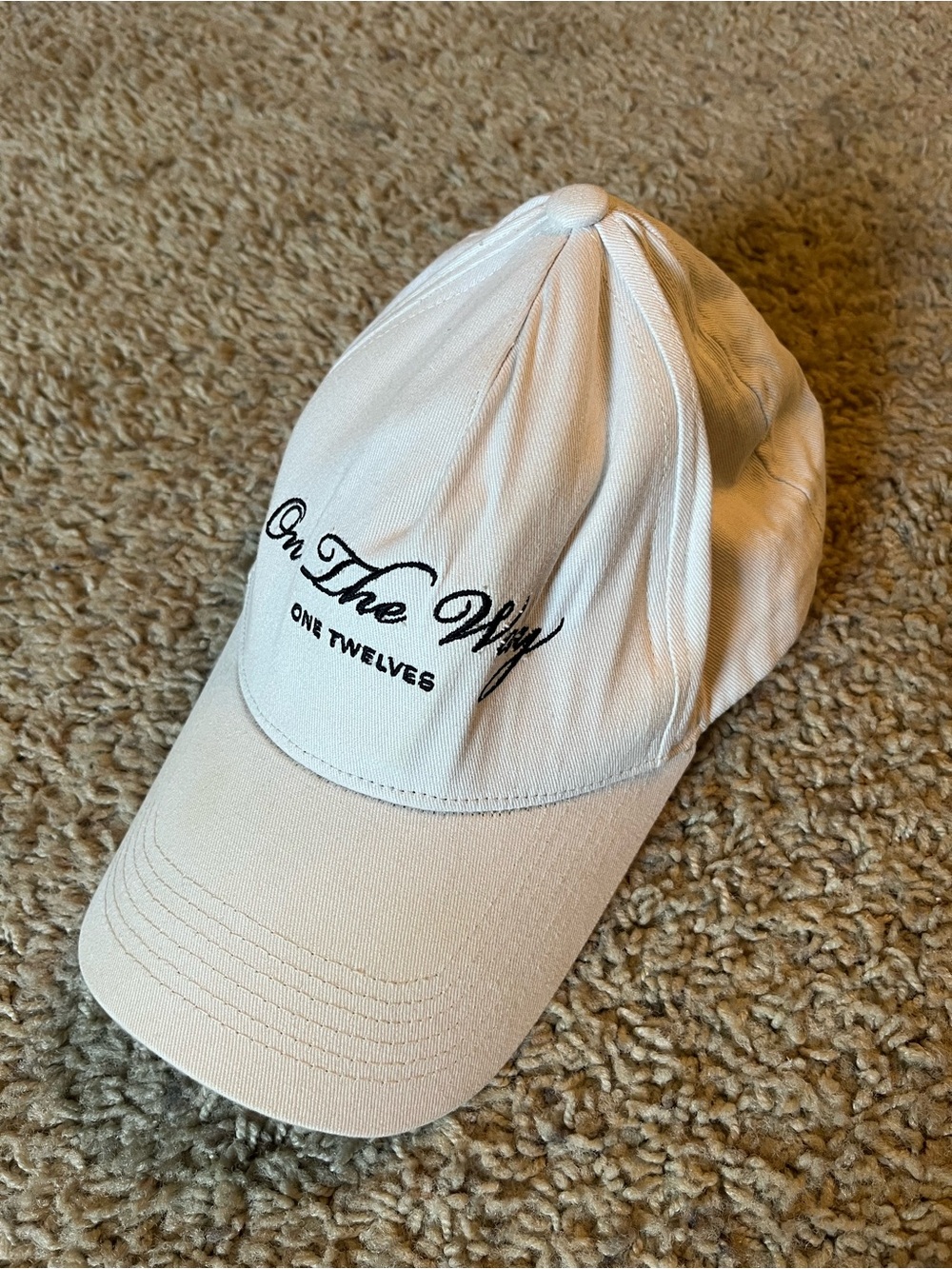 On The Way One Twelves Embroidered Baseball Cap - Beige